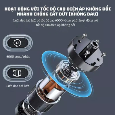 Máy cắt tỉa lông mũi chuyên nghiệp pin sạc chống nước MÀU ĐEN hoàn hảo cho vẻ ngoài của bạn