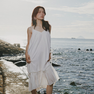 Đầm Midi Hai Dây Mây DRE192 thời trang thiết kế Hity