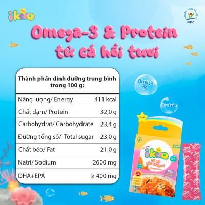 Rắc cơm Cá hồi xốt teriyaki iKiro 24g (6 gói)