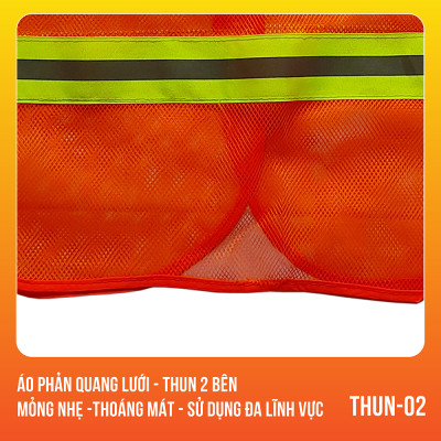 Áo phản quang lưới thun 2 bên thoáng mát, bền, đẹp - Mã THUN02