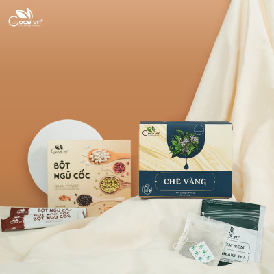 Combo cho Mẹ sau sinh (1 hộp Bột ngũ cốc 180g, 1 hộp Chè vằng túi lọc 60g)