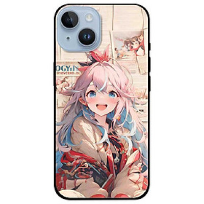 Ốp lưng dành cho Iphone 15 - 15 Plus - 15 Pro - 15 Pro Max - Anime Cô Gái Tóc Hai Màu - Hàng Chính Hãng