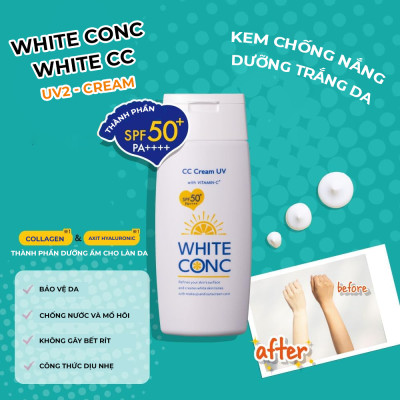 Kem Chống Nắng Nâng Tone Dưỡng Trắng Sáng Da White Conc UV2 (Cream) 75 G