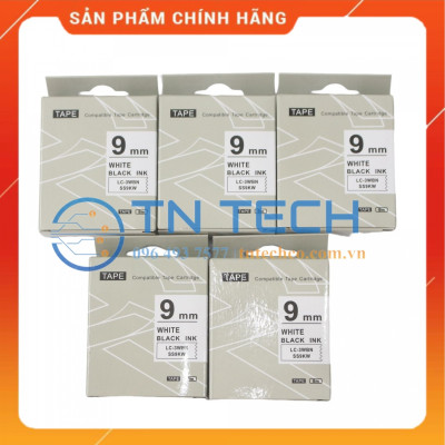 Nhãn in TEPRA - EPSON LC-3WBN (SS9KW) – Chữ đen nền trắng 9MM X 8M  - Dùng cho máy in nhãn TEPRA - EPSON [Hàng nhập khẩu]