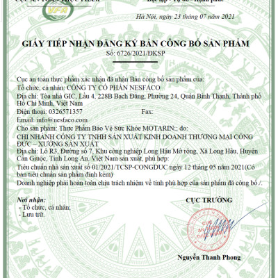 Thực Phẩm Bảo Vệ Sức Khỏe Motarin Ổn Định Chỉ Số Mỡ Máu