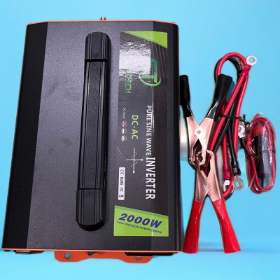 Bộ Kích Điện 12V Lên 220V 2000W Sóng Sin Chuẩn Hàng Nhật - Màn Hình LED Báo Vôn, Dòng Tải, Nhiệt Độ Cao Cấp