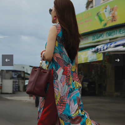 Áo Dài Cách Tân Ngọc Hà ADA004 thời trang thiết kế Hity