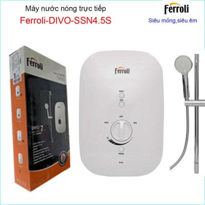 Máy nước nóng trực tiếp Ferroli Slim Divo SSN 4500W - Hàng Chính Hãng