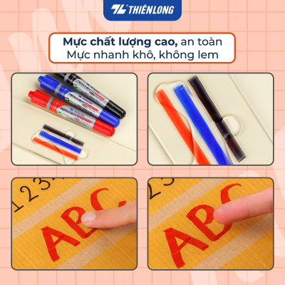 Bộ  6 Mực bút lông dầu Thiên Long PMI-01