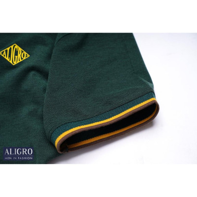 Áo Polo Nam ALIGRO Cộc tay Trơn Chất liệu CVC Form dáng SlimFit ôm vừa vặn màu Xanh Đậm ALGPLO54