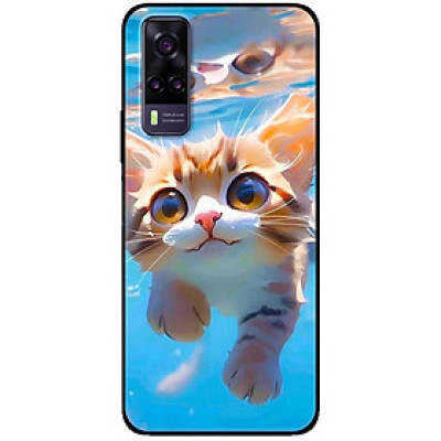 Ốp lưng cho Vivo V23e - Y31 -Y51 - Y55 - Y55s - Y55 2022 - Mèo Bơi - Hàng Chính Hãng