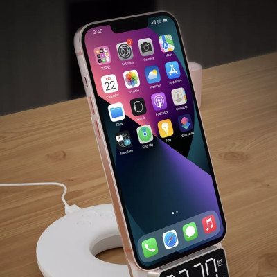 Sạc Wiwu Automatic Positioning 4in1 M11 Dành Cho Điện Thoại Hỗ Trợ Sạc Nhanh Không Dây,  Có Đồng Hồ Báo Thức - Hàng Chính Hãng