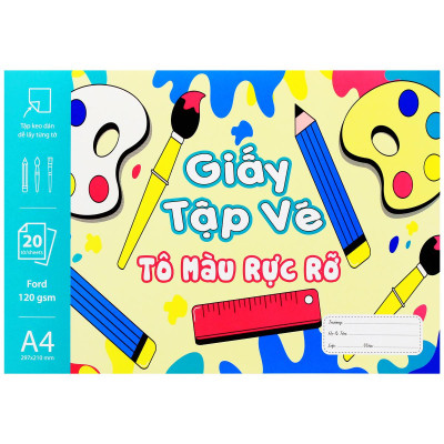 Tập Vẽ A4 - 40 Trang 120gsm - The Sun - Tô Màu Rực Rỡ