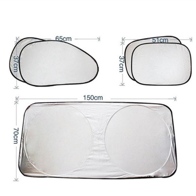 Tấm Che Nắng Kính Xe Ô Tô - Bộ 6 Miếng Chống Nắng Kính Xe - Phản Quang Cách Nhiệt