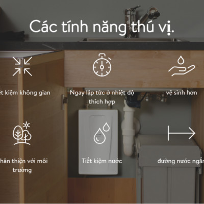 Máy Làm Nước Nóng Tức Thì CLAGE E-compact CDX-U, Chống Giật, Điều Khiển Thông Minh Làm Nước Nóng Trực Tiếp - Hàng Chính Hãng