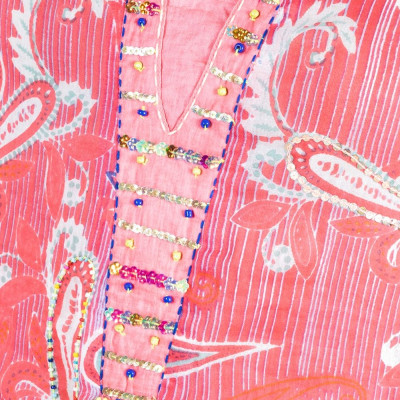 Áo Sơ Mi Thêu Kết Hạt Cao Cấp Cotton Isla Bonita