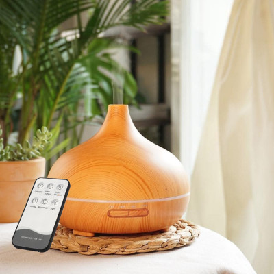 Máy Xông Tinh Dầu Cao Cấp Bầu Tiên Sang Trọng Siêu Âm 550ml - Giúp Khuếch Tán Tỏa Hương Thơm Phòng Ngủ- Nhà Hàng-Khách Sạn- Spa- Tặng Kèm Điều Khiển - Hàng Chính Hãng MINIIN