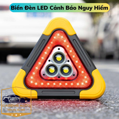 Biển Tam Giác cảnh Báo Nguy Hiểm Phản Quang Cho Ô Tô, Biển Báo Có Đèn Led Với Nhiều Chế Độ Sáng - Hàng Nhập Khẩu