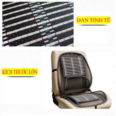 Miếng Lót Ghế Chống Nóng Lưng, Đệm Lót Ghế Xe Hơi, Ôtô, 2 Mặt Lưới Trúc Massage Lưng, Chống Mỏi, Chống Nóng Hiệu Quả