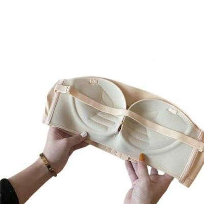 Áo ngực không dây chống tuột đúc su đệm dày tôn V1-áo chíp quây mặc trong áo váy hở vai