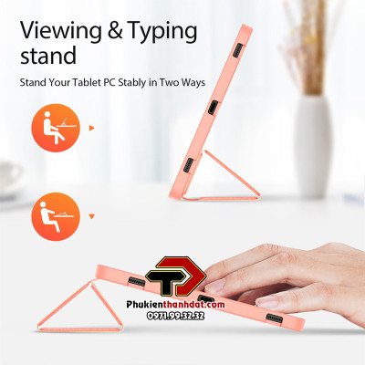 Bao da chống sốc dành cho Samsung Galaxy Tab S9+ Plus chính hãng Dux Ducis Domo có khay đựng bút - Hàng chính hãng 