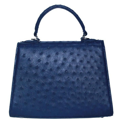 Túi hộp đeo chéo nữ Huy Hoàng da đà điểu màu xanh đậm HC6462