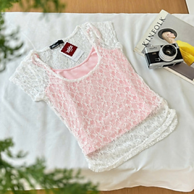 Áo kiểu hai dây phối ren ngoài thời trang mùa hè quyến rũ Honeybee Miều Est.2013