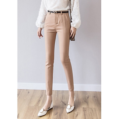 Quần tây nữ Titishop QDN124 Co giãn ( kem )