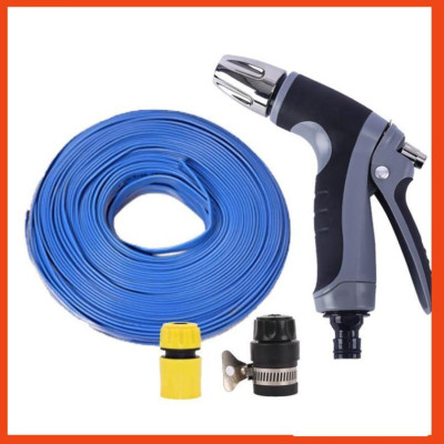 Bộ dây và vòi xịt tăng áp rửa xe tưới cây  (cút nhựa nối đen 712-2)