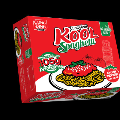 Thùng 30 Gói Mì Cung Đình Kool Spaghetti (105g X 30 Gói)