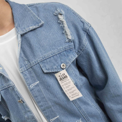 Áo jean nam thiết kế trẻ trung năng động cá tính, áo khoác bò không bai không xù độ bền cao