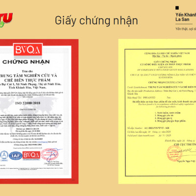 [ 35% YẾN TƯƠI ][ NHẬN GHI THIỆP MỪNG] Hộp quà 6 lọ Yến Khánh Hòa La San Đông Trùng Hạ Thảo ít ngọt