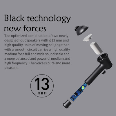 Tai nghe Bluedio Hi True Wireless Bluetooth 5.0 T âm thanh nổi,có MIC