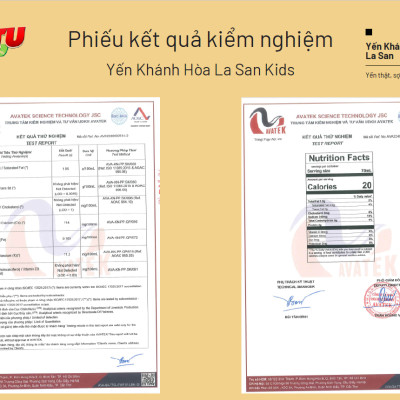 [CÓ NANO CANXI VÀ 30% YẾN TƯƠI] Yến Khánh Hòa La San Kids  Nano Canxi  24 hũ, tăng chiều cao, tăng sức đề kháng