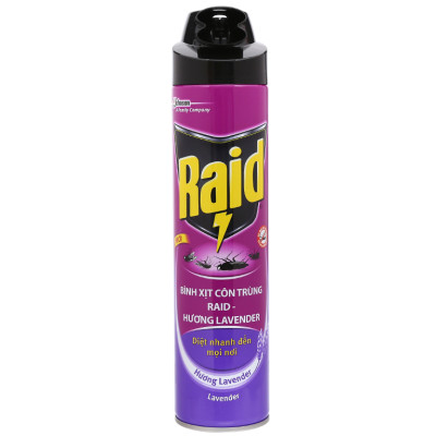 Combo 2 Bình Xịt Côn Trùng RAID Hương Lavender 520ml