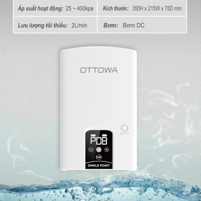 Máy tắm nước nóng OTTOWA TE45P01 - Hàng chính hãng - Có bơm