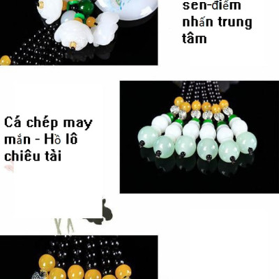 Khánh Treo Xe Ô Tô, Đồng Xu May Mắn vẽ họa tiết phong thủy, mang lại bình an trên mọi hành trình