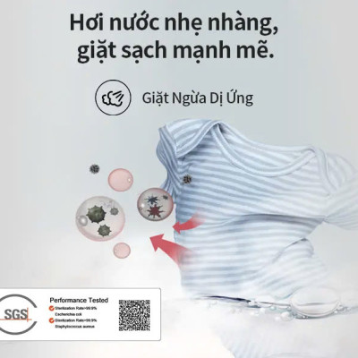 Máy giặt Hisense Inverter Pro 10.5 kg WF105N1 Giặt hơi nước diệt khuẩn, bảo hành 3 năm - HÀNG CHÍNH HÃNG