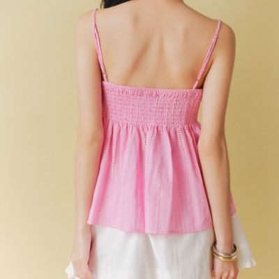 DOTTIE - Áo dây đính nơ - Hồng - T1112