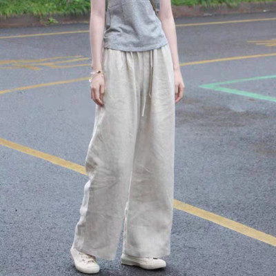 Quần suông nữ form rộng, cùng với thiết kế bo chun có dây rút tạo cảm giác cực kì thoải mái QD09