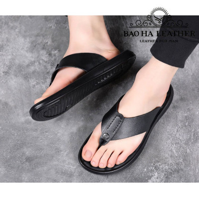 Dép nam xỏ ngón da trơn BHD3005 Dép tông, thoải mái, êm chân, dễ chịu