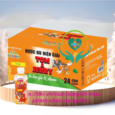 Nước bù điện giải Tom and Jerry Alkari , vị cam, thùng 24 chai * 250ml