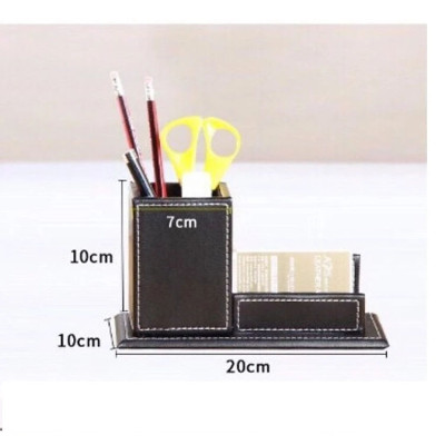 Cốc cắm bút kèm đựng card bằng da cao cấp