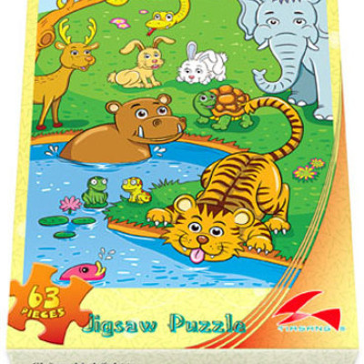 Tranh xếp hình Tia Sáng Muông thú sum họp ( 63 mảnh)