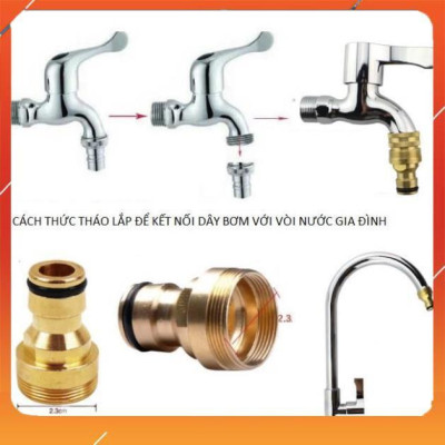 ️Evoucher Bộ dây vòi xịt nước rửa xe, tưới cây , tăng áp 3 lần,loại 3m,5m 206701-3 đầu đồng,cút nối nhựa đen+  đai