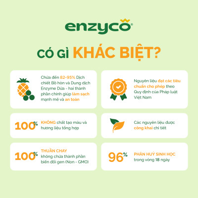 Nước lau đa năng sinh học ENZYCO 475ml - Chiết xuất Bồ hòn và Enzyme Dứa