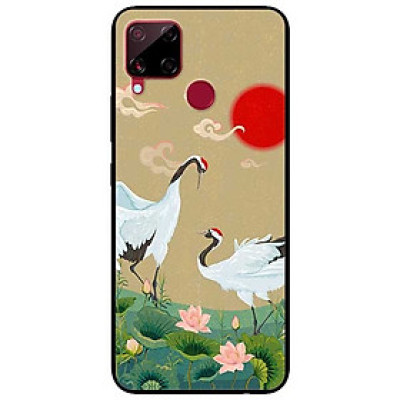 Ốp lưng dành cho Realme C15 mẫu Hạc Đầu Đỏ