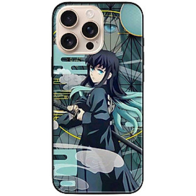 Ốp lưng dành cho Iphone 15 - 15 Plus - 15 Pro - 15 Pro Max - Anime Cô Gái Tóc Đen Xanh - Hàng Chính Hãng