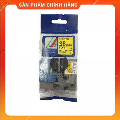 [Combo 5 hộp] Nhãn In đa lớp Tz2-661 - Đen nền vàng 36mm x 8m - Hàng nhập khẩu