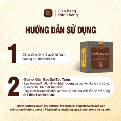 Combo Thanh Tịnh An Gia – Nhang Trầm Hương Máy Lạnh 30cm 100g + Khăn Bao Sái Bảo Trầm